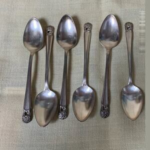 1847 Rogers Bros. Eternally Yours Silver Plate Teaspoon Lot of 6